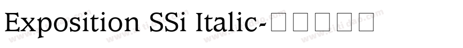 Exposition SSi Italic字体转换